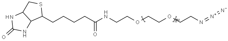 (+)-BIOTIN-PEG23-CH2CH2N3 结构式