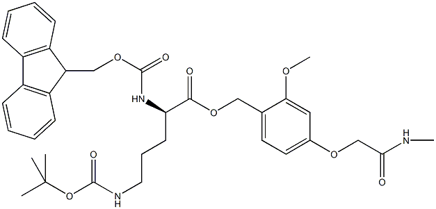 Fmoc-D-Orn(Boc)-AC TG 结构式