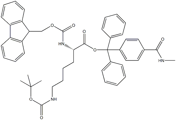 Fmoc-L-Lys(Boc)-Trt TG 结构式