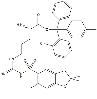 H-ARG(PBF)-2-CHLOROTRITYL RESIN 结构式