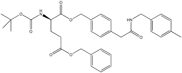 Boc-D-Glu(Bzl)-PAM resin (100-200 mesh) 结构式