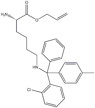 H-L-LYS(2-CHLOROTRITYL RESIN)-OALL 结构式