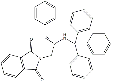 (S)-N-PHTHALOYL-1,2-DIAMINO-3-PHENYL-PROPANE-TRITYL RESIN 结构式