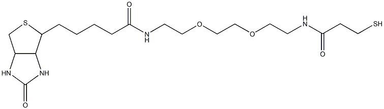 alpha-Biotin-omega-mercapto poly(ethylene glycol) (PEG-MW 10.000 Dalton) 结构式