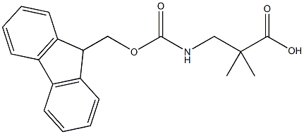 Fmoc-3-amino-2,2-dimethyl-propionic acid 结构式