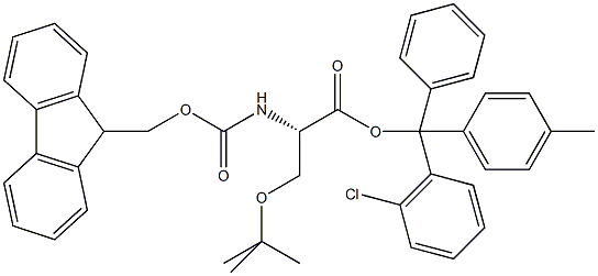 Fmoc-L-Ser(But)-2-chlorotrityl resin (100-200 mesh, > 0.5 mmol 结构式