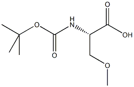 N-alpha-t-Butyloxycarbonyl-O-methyl-L-serine dicylohexylamine 结构式