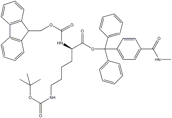 Fmoc-D-Lys(Boc)-Trt TG 结构式