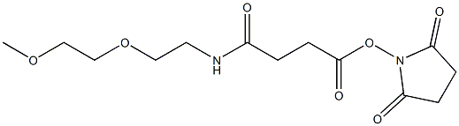 alpha-Methoxy-omega-carboxylic acid succinimidyl ester poly(ethylene glycol) (PEG-MW 10.000 Dalton) 结构式