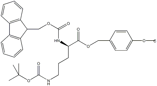 Fmoc-D-Orn(Boc)-Wang TG 结构式