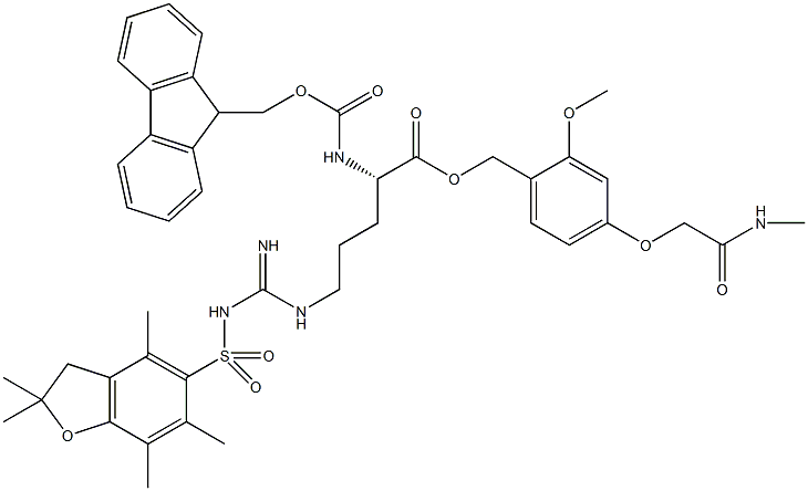Fmoc-L-Arg(Pbf)-AC TG 结构式