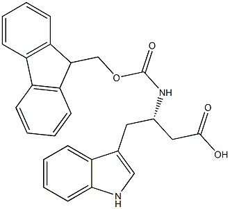 N-beta-(9-Fluorenylmethyloxycarbonyl)-L-homotryptophan 结构式