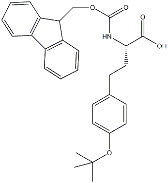 N-alpha-(9-Fluorenylmethyloxycarbonyl)-O-t-butyl-L-homotyrosine 结构式