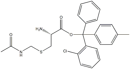 H-L-Cys(Acm)-2-chlorotrityl resin (100-200 mesh, > 0.4 mmol 结构式