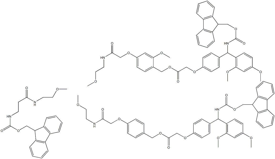 Trifunctionalized TentaGel-[Fmoc-beta-Ala 结构式