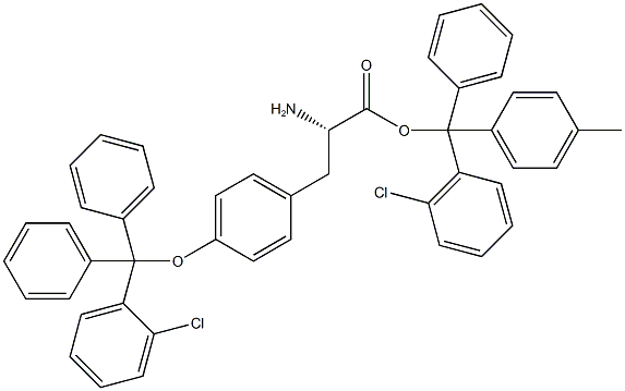 H-L-TYR(CLT)-2-CHLOROTRITYL RESIN 结构式