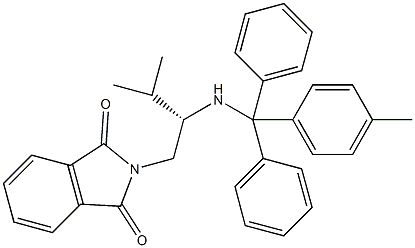 (S)-N-PHTHALOYL-1,2-DIAMINO-3-METHYL-BUTANE-TRITYL RESIN 结构式