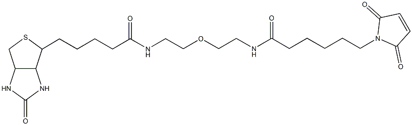Α-生物素-Ω-马来酰亚胺基聚乙二醇 结构式