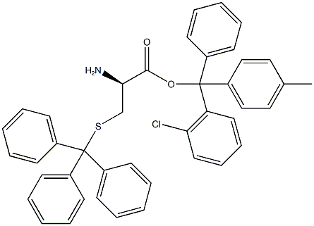 H-D-CYS(TRT)-2-CHLOROTRITYL RESIN 结构式