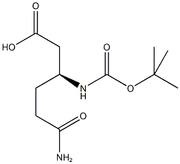 N-beta-(t-Butyloxycarbonyl)-L-Homoglutamine 结构式