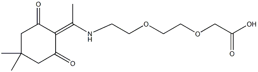 8-[(4,4-Dimethyl-2,6-dioxocyclohex-1-ylidene)ethyl-amino]-3,6-dioxaoctanoic acid, {2-[2-(Dde-amino)ethoxy]ethoxy}acetic acid 结构式