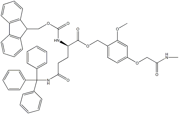 Fmoc-D-Gln(Trt)-AC TG 结构式