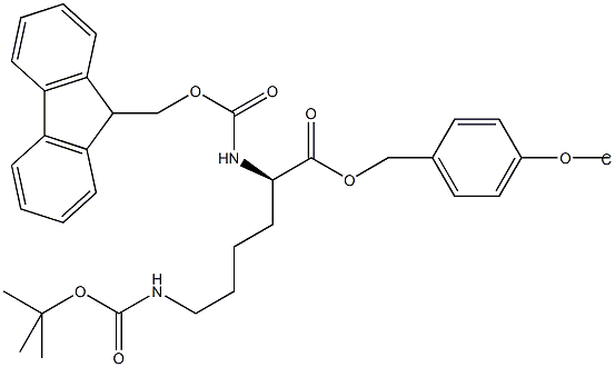 Fmoc-D-Lys(Boc)-Wang TG 结构式