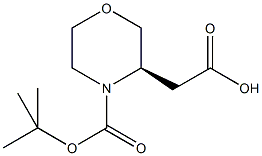 (R)-N-t-Butyloxycarbonyl-morpholine-3-yl-acetic acid 结构式