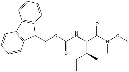 N-alpha-(9-Fluorenylmethyloxycarbonyl)-N-methyl-N-methyloxy-L-isoleucine amide 结构式