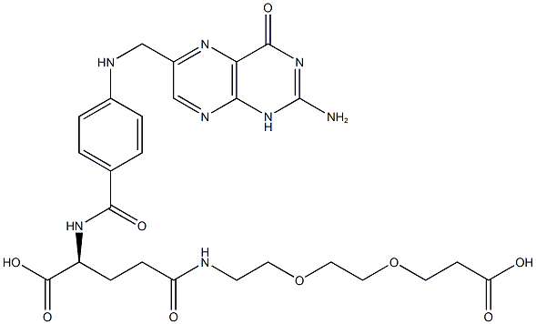 叶酸-聚乙二醇-羧基 结构式
