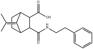 2-(2-phenylethylcarbamoyl)-7-propan-2-ylidenebicyclo[2.2.1]heptane-3-carboxylic acid 结构式