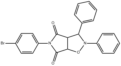 5-(4-bromophenyl)-2,3-diphenyl-3a,6a-dihydro-3H-pyrrolo[3,4-d][1,2]oxazole-4,6-dione 结构式