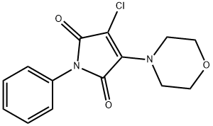 3-氯-4-吗啉-1-苯基-1H-吡咯-2,5-二酮 结构式