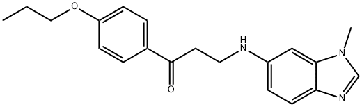 3-[(3-methylbenzimidazol-5-yl)amino]-1-(4-propoxyphenyl)propan-1-one 结构式