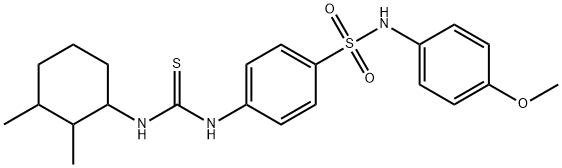 1-(2,3-dimethylcyclohexyl)-3-[4-[(4-methoxyphenyl)sulfamoyl]phenyl]thiourea 结构式