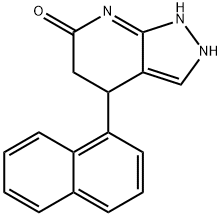 4-naphthalen-1-yl-1,2,4,5-tetrahydropyrazolo[3,4-b]pyridin-6-one 结构式