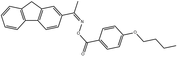 [(Z)-1-(9H-fluoren-2-yl)ethylideneamino] 4-butoxybenzoate 结构式