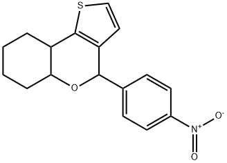 4-(4-nitrophenyl)-5a,6,7,8,9,9a-hexahydro-4H-thieno[3,2-c]chromene 结构式