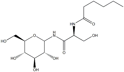 N-己酰基-葡糖神经酰胺 结构式