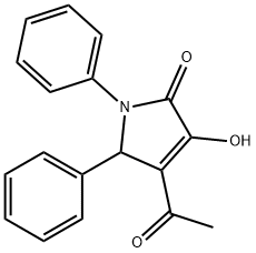 3-acetyl-4-hydroxy-1,2-diphenyl-2H-pyrrol-5-one 结构式