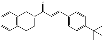 (E)-3-(4-tert-butylphenyl)-1-(3,4-dihydro-1H-isoquinolin-2-yl)prop-2-en-1-one 结构式