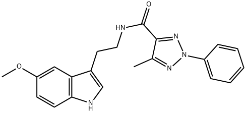 N-[2-(5-methoxy-1H-indol-3-yl)ethyl]-5-methyl-2-phenyltriazole-4-carboxamide 结构式