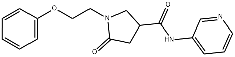 5-oxo-1-(2-phenoxyethyl)-N-pyridin-3-ylpyrrolidine-3-carboxamide 结构式