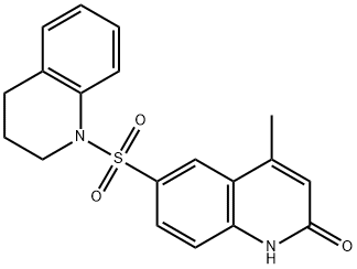 6-(3,4-dihydro-2H-quinolin-1-ylsulfonyl)-4-methyl-1H-quinolin-2-one 结构式