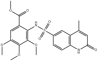 methyl 3,4,5-trimethoxy-2-[(4-methyl-2-oxo-1H-quinolin-6-yl)sulfonylamino]benzoate 结构式