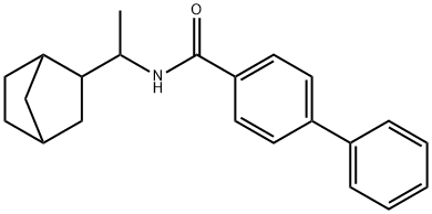 N-[1-(3-bicyclo[2.2.1]heptanyl)ethyl]-4-phenylbenzamide 结构式