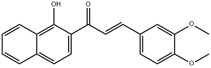 (E)-3-(3,4-dimethoxyphenyl)-1-(1-hydroxynaphthalen-2-yl)prop-2-en-1-one 结构式