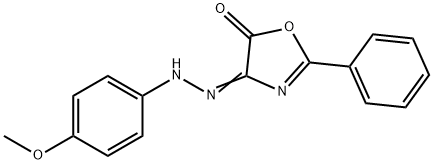 (4Z)-4-[(4-methoxyphenyl)hydrazinylidene]-2-phenyl-1,3-oxazol-5-one 结构式