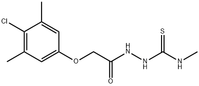 1-[[2-(4-chloro-3,5-dimethylphenoxy)acetyl]amino]-3-methylthiourea 结构式