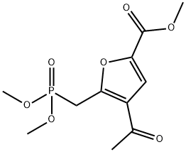 methyl 4-acetyl-5-(dimethoxyphosphorylmethyl)furan-2-carboxylate 结构式